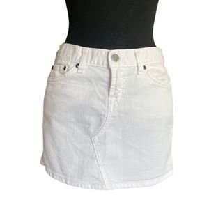 Lucky Brand White Denim Mini Skirt